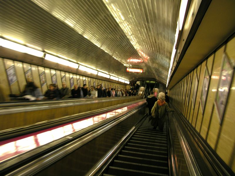 Rolltreppen in der Budapester Metro
