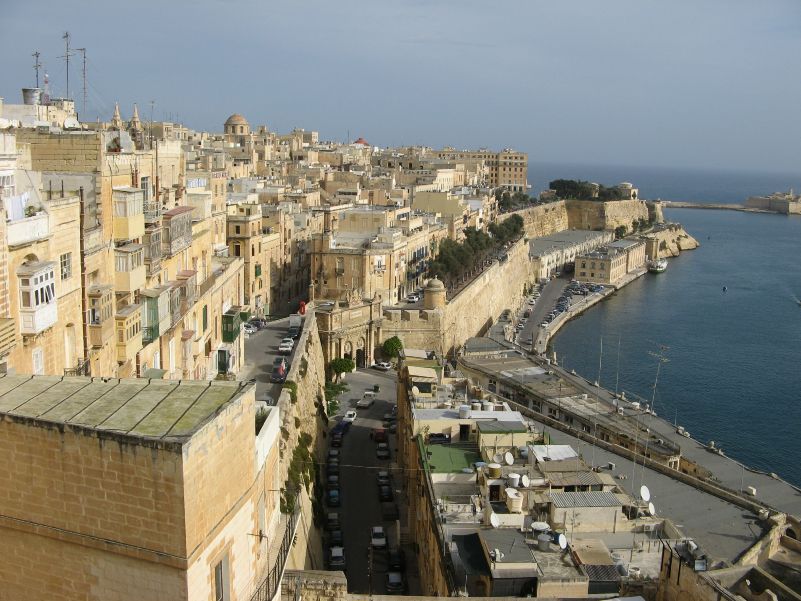 Malta, Blick auf die Südseite von Valletta