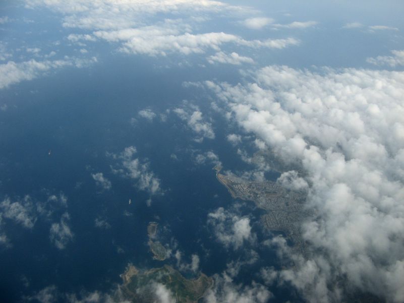 Malta, Blick auf die St.Paul's Bay vom Flugzeug
