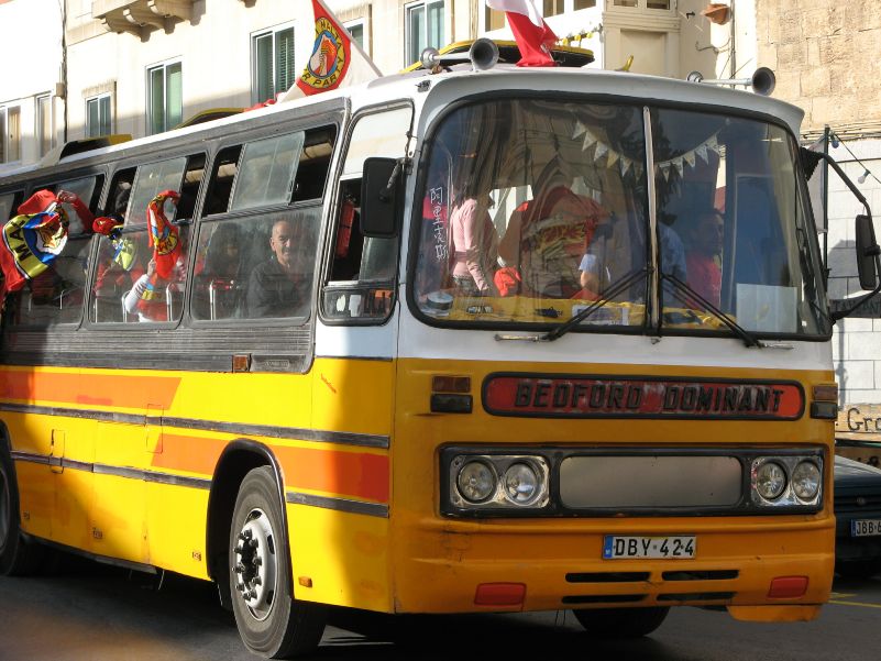 Malta, Wahlkampfbus der MLP (Malta Labour Party) in Rabat