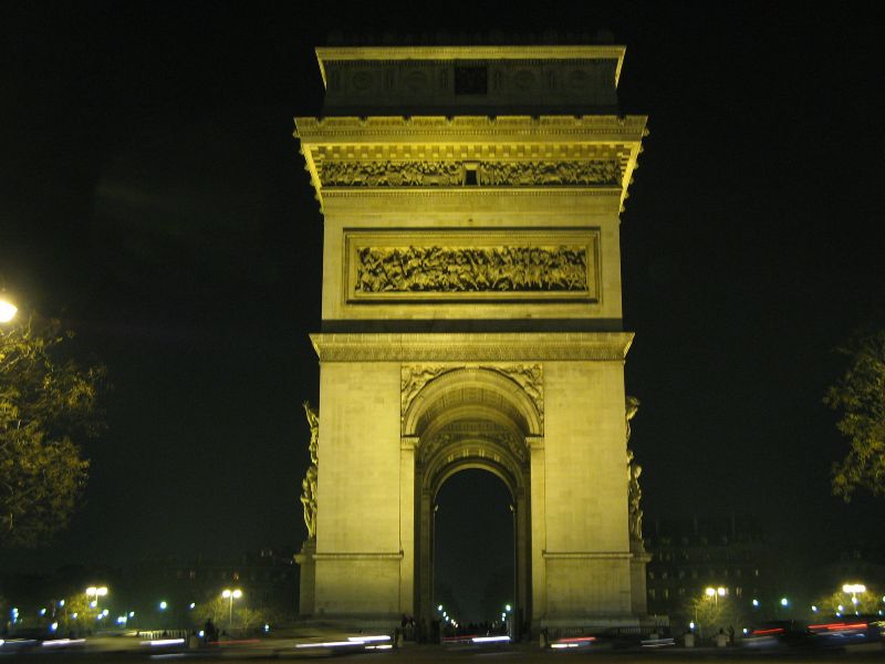Seitenansicht des Arc de Triomphe
