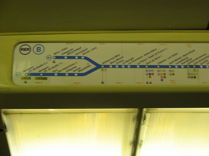 Streckenplan der RER B