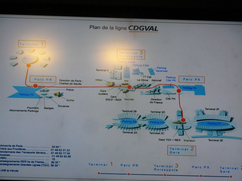 Streckenplan der CDGVAL