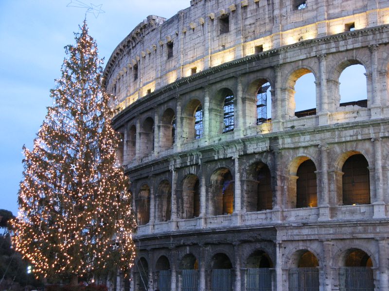 Rom Kolosseum zu Weihnachten 2006