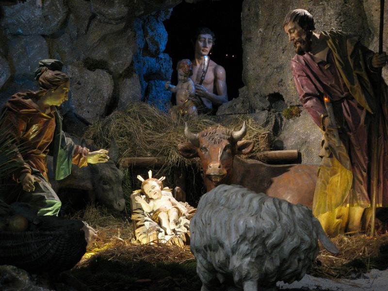 Die Krippe im Petersdom zu Weihnachten 2006