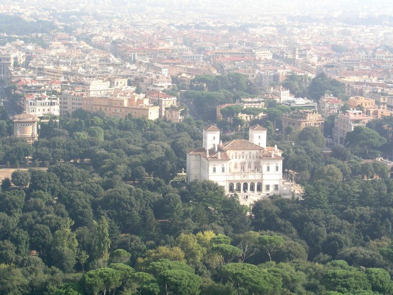 Rom von oben - Villa Borghese